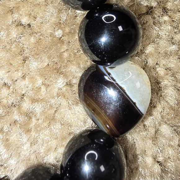 Rainbow Obsidian Bracelet With Heart - Picture 10 of 15